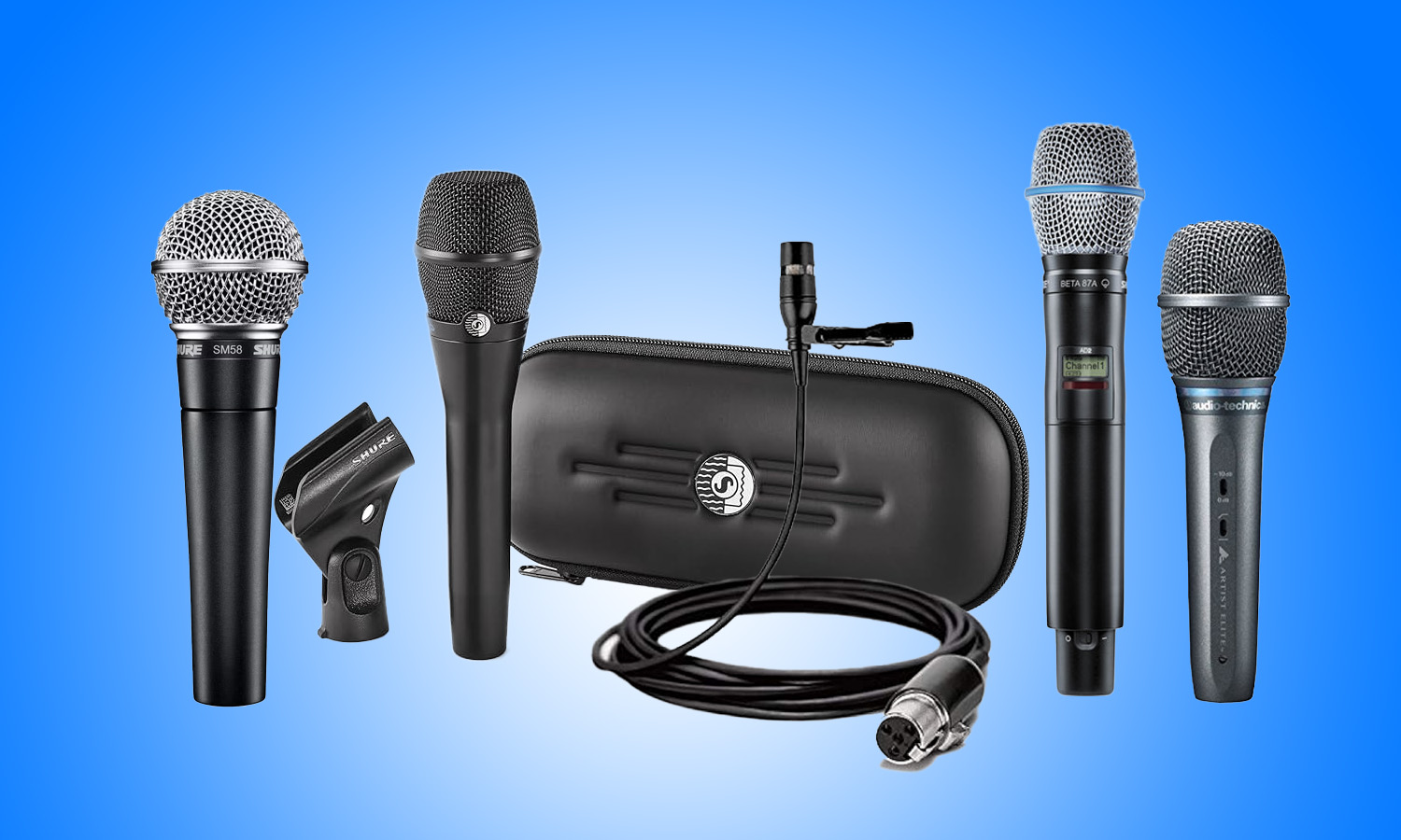 Mic elements- SM58, B87c, KSM11, AE5400, WL185 lavs, and more rentals - JRW AVL